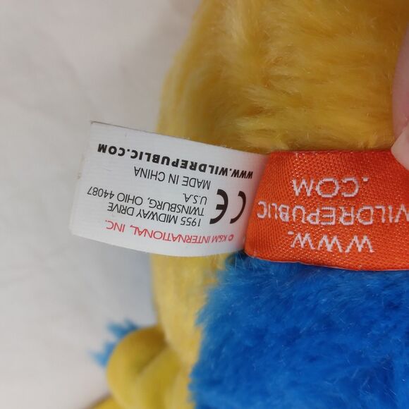 Wild Republic Macaw Parrot Blue Yellow Realistic 10" Stuffed Animal Plush - Picture 11 of 11